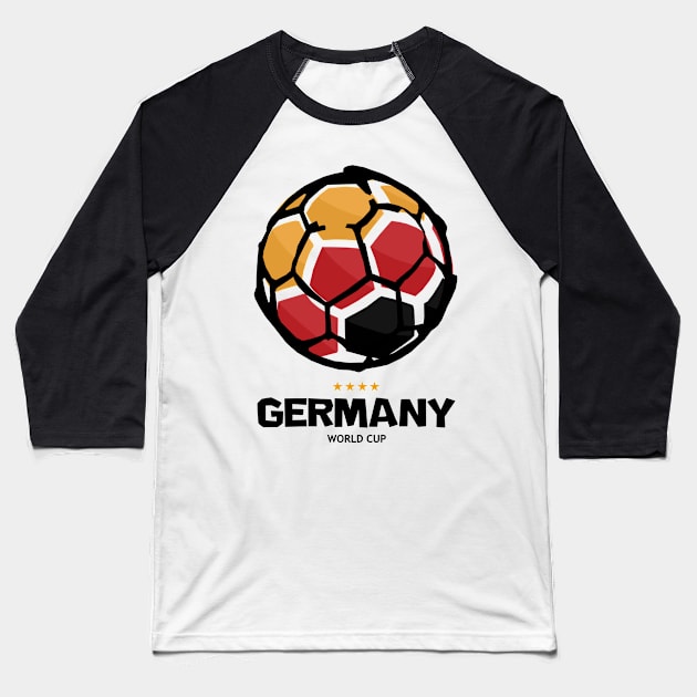 Germany Football Country Flag Baseball T-Shirt by KewaleeTee